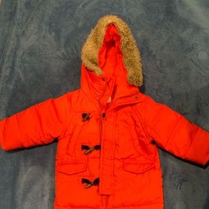 Crewcuts orange winter jacket sz. 2